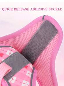 1 Set Sunflower Flower Pattern Daily Wear Dog Harness - Baby Pink - View 5