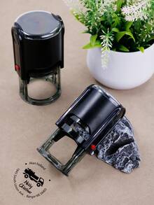 Personalized Stamps Self Inking,Back To School Supplies,Custom Logo Stamp Custom Business Stamp,Ersonalized Customized Image Self-Inking Stamps, Birthday Gifts,Wedding Gifts,Anniversary,3 Ink Colors,Parties,Multipurpose,Reusable,Envelopes,School Bag,Invitation,Napkins - Style a - View 7