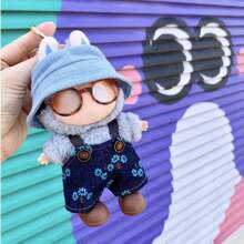 4pcs LAB UBU Doll Clothes, Blindbox Hanging Accessory Casual Hoodie Outfit Set, Suitable For 15cm-17cm (5.9in-6.69in) Dolls, Doll Replacement Clothes/Shoes, Fit For Birthday, Festival, Valentine's Day Gifts, Unisex