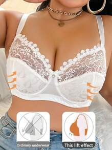 Soutien-gorge imprimé confortable et pour grandes tailles avec armature