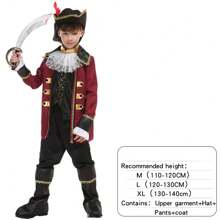 Costume de pirat pentru copii, costume pentru băieți și fete din Caraibe Pirates căpitan COS