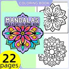 Mandala Coloring Book For Adults - Bold & Easy-To-Color Designs, Relaxing Creative Space, Stress Release Art Relax Tool, Perfect Gift For Valentine's Day, Christmas, Halloween, Birthdays, Friends & Family, Gift For Adults | Bold Coloring Book | High Quality Paper, Adult Coloring Books, Back To School, School Supplies