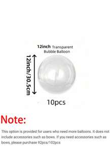 92/102pcs/Set Clear Bobo Balloon With Pink Bow, Internet Celebrity Outdoor Photo, Bow Decoration, Valentine's Day, Family Birthday Party, Wedding