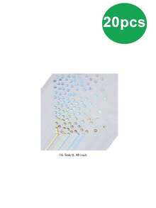 10 件彩虹派对用品装饰品，全息纸盘和餐巾套装，一次性彩虹纸盘美人鱼生日婚礼派对用品装饰