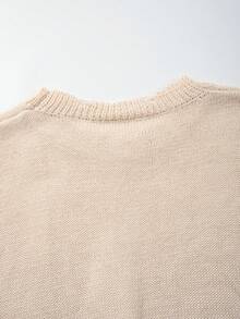 ANDREILEE Casual Loose Fit Ripped Design Crew Neck Short Sleeve T-Shirt, Streetwear Style For Men, Spring/Summer - Apricot - View 8