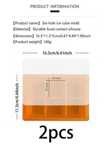 6-Grid Ice Cube Tray With Lid, Soft & Easy Release Ice Mold For Cocktail, Quick Making Various Drinks, Suitable For Multiple Occasions - Multicolor - View 13