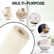 Anti Slip Rug Underlay Mat Gripper Multi Purpose Non Slip Grip Mat Pad 4 Sizes For Halls, Kitchen, Bathroom, Bedroom, Living Room, Office - White - View 5