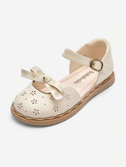 Balabala Girls' Bowknot Cutout Sandals, Sweet & Stylish Summer Shoes