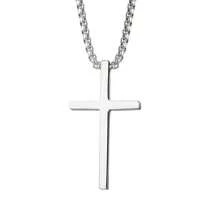 1 Piece Of Simple And Fashionable Hip-Hop Street Style Cross Pendant Stainless Steel Necklace Suitable For Men To Wear On The Street Every Day