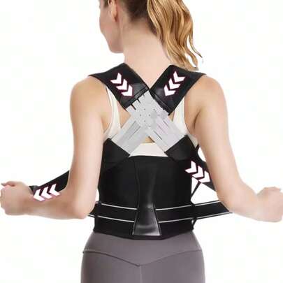 Adjustable Posture Correcting Back Support Belt, Unisex Body Posture Corrector, Supports Straight Back Line