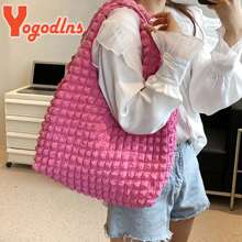 Summer Pleated Cloud Bag Female Candy Color Large Capacity Shoulder Bag Handbags Shopping Girls Pouch Tote Bolsas