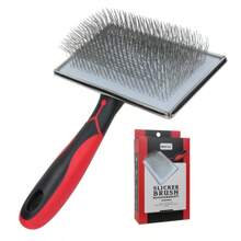 1pc Wooden Pet Grooming Brush, Dual Use For Dogs & Cats, Long Hair Detangling Massage Brush, Anti-Static, Fur Removal, Pet Grooming Tool