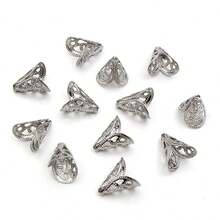 20pcs Stainless Steel Beads Caps Flower Shape Spacer Bead End Caps DIY Jewelry Making Findings For Necklace Bracelet Accessories