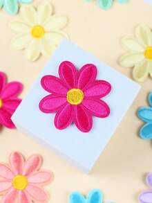 10pcs Daisy Shaped Iron-on Patch - White - View 3