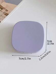 1个/2个装便携式极简方形隐形眼镜盒，DIY纯色隐形眼镜收纳盒，适合日常户外使用 - 彩色 - 查看 10