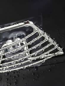 Suport pentru săpunieră cu design de drenaj, suport pentru burete de chiuvetă, săpunieră, rezistent la rugină și impermeabil, instalare ușoară, organizator de baie, fără găurire, organizator de duș, pentru depozitare în baie și decor interior și bucătărie