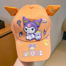 Sanrio 1 Stück Sanrio Cool Kuromi Hut, neuer süßer Cartoon-Charakter Baseball Cap, verstellbarer Sonnenhut für Damen, Sonnenschutz Hut, Baseball Mütze, UV-Schutz, maschinenwaschbar, Marke: Sanrio