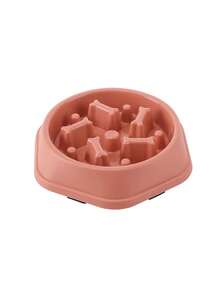 慢食防呛狗碗，宠物喂食器，骨头形状糖果色，猫咪慢食碗，防滑宠物慢食托盘，适用于中大型犬猫 - 彩色 - 查看 15
