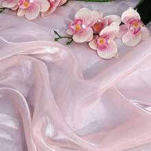 1 件闪亮高密度薄纱面料，适用于 DIY 婚纱，水晶缎面欧根纱面料 - 彩色 - 查看 15