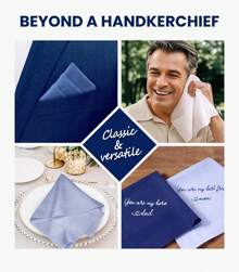 Selected 100% Pure Cotton Handkerchiefs With Stiching Assorted Color, 5 Colors