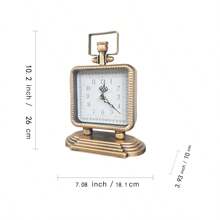 Vintage European Style Iron Painting Tabletop Clock, Home Decor For Living Room Bedroom, Hanging Wall Clock Or Desk Clock, Minimalist And Fashion Design, Silent Movement, Birthday/Graduation Gift Room Decor Digital Clock Alarm Clock Bedroom Decor Dormitory Decor Back To School