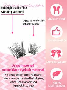 Set de extensión de pestañas falsas de 168 piezas de gran capacidad con clusters de pestañas esponjosas de diferentes longitudes para rizar y engrosar, ideal para maquillaje y extensión de pestañas DIY
