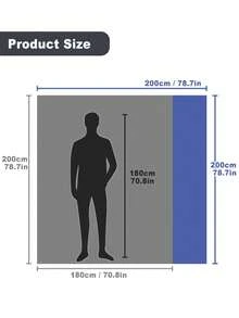 1 件纯色可折叠矩形浴帘，带挂钩，无拉杆，磁性，时尚面料，适用于家庭和酒店浴室隔断，也可用作门帘或窗帘房间装饰浴室配件返校浴室装饰 - 彩色 - 查看 3