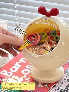 1pc Fashion Hair Accessories Storage Box, Includes Cute Headbands, Clips And Jewelry - Multicolor - View 2