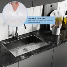 Sink Mats For Ceramic Sinks, 2 Pack Sink Protector Mat 40x30cm - Kitchen Sink Mat With Scissors Cut To Size Drainer Mat Prevents Scratches On Stainless Steel Sinks, Transparent