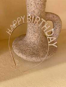 1pc Birthday Party Headband For Girls, Crown-Shaped Festive Atmosphere Birthday Decor Hair Accessory, Suitable For Scene Decoration And Photo Taking - One Size Fits All - View 2