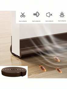 PVC隔音防風柔性門底密封條，耐候性密封條，適用於室內外門窗，易安裝，耐用塑膠材質，適合密封門底縫隙 - 彩色 - 查看 10