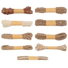 1 Set Vintage Schleifengeschenkverpackung Twine Spitze Hanfseil Rolle Handgeflochtener Twine für Bekleidungszubehör DIY Bastelprojekte, ideal für individuelle Mode-Verzierungen und Geschenkverpackung zu Feiertagen - Verschiedenfarbig - Übersicht 14