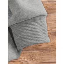 Local Delivery-Cozy Gray Polyester Sweatshirt With Horse And Rider Print, Long Sleeves, Knit Fabric, Machine Washable, Cozy Clothing|Hooded Sweatshirt|Nonstretch Material,Women's Plus Size Equestrian Hoodie - - 灰色 - 查看 6