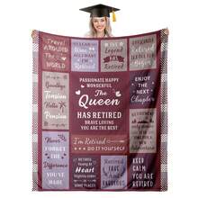 Retirement Gift Cozy Blanket For Retired Queen Soft Throw Blanket For Sofa Or Bed With Fun Retirement Design Gift For Retired Women Printing - Multicolor - View 2