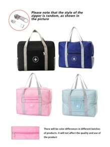 1pc Large Capacity Travel Duffel Bag, Garment Storage Organizer Bag, Handbag Portable Travel Luggage Bag, Business Travel Bag, Outdoor Storage Bag, Wardrobe Storage Bag, Suitable For Travel, Business Trip, Weekend Sports And Vacation, Women Overnight Bag, Men Messenger Bag, Gift
