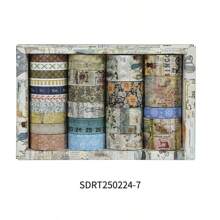 24pcs Assorted Vintage Ditsy Floral Washi Tape Set For Journaling And Scrapbooking Decorations (0.75cm*6rolls/1cm*4rolls/1.5cm*8rolls/2cm*1roll/2.5cm*3rolls/3cm*2rolls) Back To School