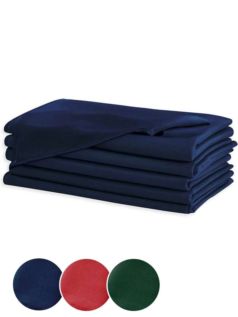 2/6/12 件装奢华纯色餐巾，柔软吸水可重复使用，适用于酒店、派对、餐厅、客厅、日常装饰