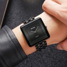 Skmei Reloj de pulsera para hombre SKMEI 2371 de acero inoxidable, resistente al agua, de estilo minimalista clásico, de gran