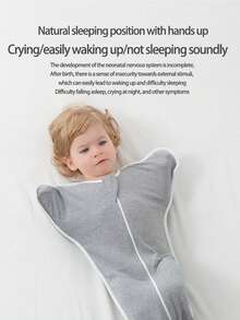 1 件婴儿睡袋,100% 纯棉,婴儿防惊吓睡袋,四季防踢被,新生儿必备 - 彩色 - 查看 8
