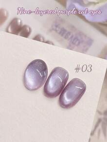 MISSMONDAY 1 件 10ml 闪光紫罗兰磁性猫眼 UV/LED 凝胶指甲油，可卸除，沙龙专业使用，适合女士，礼物 - 不含磁棒 - 紫色 - 查看 9