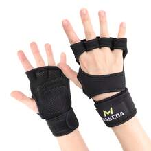 1 par de luvas antiderrapantes para ginástica, luvas para levantamento de peso, adequadas para treino, condicionamento físico, treinamento de força