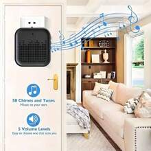 Timbre inalámbrico con cámara de vídeo inteligente TUYA, cámara de timbre inteligente WiFi de 2.4GHz, almacenamiento ampliable, captura fotos y vídeos HD, transmisión en vivo Full HD, tono de llamada personalizable, audio bidireccional en tiempo real, visión nocturna, resistente al agua