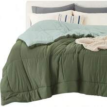 Comforters Full Size Duvet Insert Contrast GentleSoft™ Down Alternative Comforter Quilted All Season Duvet With 8 Tabs Hine Washable Gifts For Women Green Light Green Full 86 X 82 - Green/LightGreen - View 1