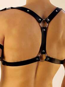 Men's Fashion PU Leather Body Harness, Gothic Men's Chest Harness Straps Valentine's Day Gift , Daily Wear Couple Evening Date Wear Clothing Accessories, Men's PU Leather Body Chest Harness, Punk Black Daily, Party Wear, Sexy Lingerie Accessories,Man Sexy Bondage Harness,Men's Gladiator Shoulder Armor Viking Costume Valentine's Day Gifts