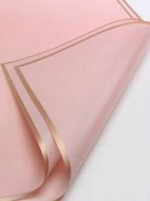 20/40/60 folhas, papel de embrulho para buquê de flores, folhas de papel de embrulho para buquê de flores com borda dourada, papel de embrulho estilo coreano para artesanato faça você mesmo, decoração de embalagens de presente, suprimentos florais, 23 x 23 polegadas, papel de embrulho, papel de seda, suprimentos para buquê de flores (rosa)