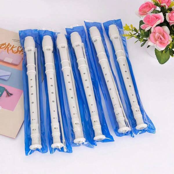 1pc 8-Hole Plastic Recorder, Plastic Practice Recorder, Educational Musical Instrument