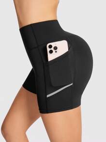 Women's Running Shorts With Side Pockets, Sports Tight Shorts, Yoga Pants For Gym