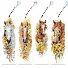 4pcs/Set - Horse Pattern - Sparkling DIY Diamond Tassel Bookmarks Set, Unique Handmade Gift Set, Art Gift With Pendant, Suitable For Book Lovers And Handicrafters - Multicolor - View 8