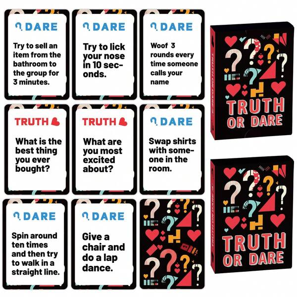 1 TRUTH OR DARE Ultimate Edition Card Game | Ice-Breaking Game For Friends And Couples Team-Building Parties | 54+ Imagination Challenges + Fun Punishments | Must-Have For Portable Interactive Card Parties