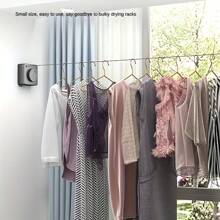 1 pezzo Stendibiancheria telescopico da interno/esterno resistente - Montato a parete in acciaio inossidabile, lungo 4,6 metri, design salvaspazio per asciugatura efficiente del bucato, soluzione per asciugare il bucato | Montaggio a parete moderno | Stendibiancheria, rastrelliera per asciugare i vestiti, accessori per il bagno, decorazione per la stanza, accessori per il bagno, articoli per il ritorno a scuola, decorazione per il bagno